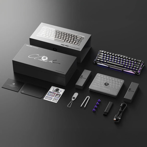Клавіатура магнітна GravaStar Mercury V60 Pro 60keys, GravaStar Blackcore, USB-A, 8k,RGB, GunMetal