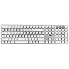 Клавіатура ножнична 2E KS270 109key, WL/BT, EN/UK, сріблясто-білий