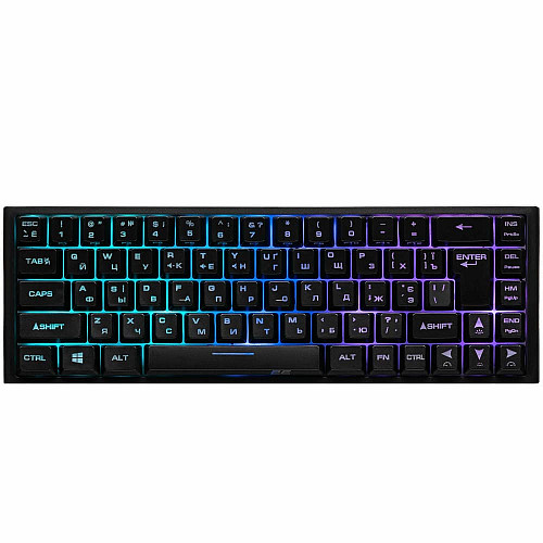 Клавиатура мембранная 2E GAMING KG350 68key, USB-A, EN/RU/RU, RGB, черный