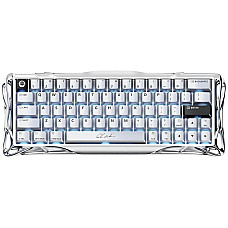 Клавіатура магнітна GravaStar Mercury V60 Pro 60keys, GravaStar Blackcore, USB-A, 8k, RGB, Chrome Silver