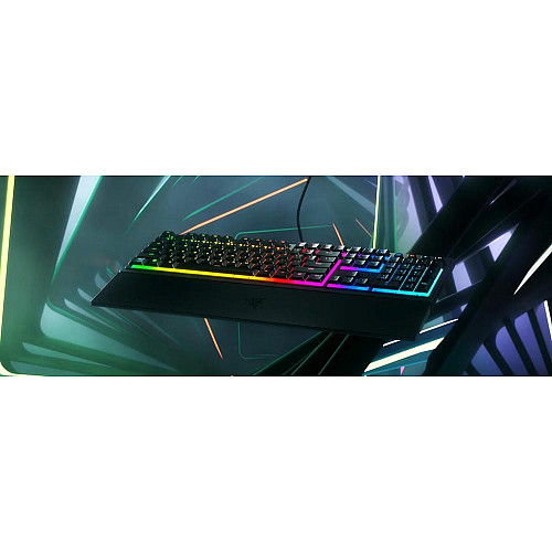 Клавиатура механическая Razer Ornata V3 104key, Mecha-Membrane Switch, USB-A, EN/UK, RGB, черный