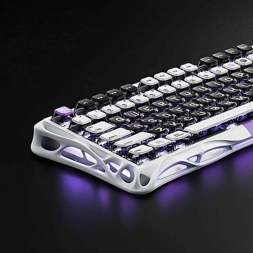 Клавиатура механическая GravaStar Mercury V75 80keys, Magnetic Jade Pro, 8K, USB-A, RGB, Mecha Gray
