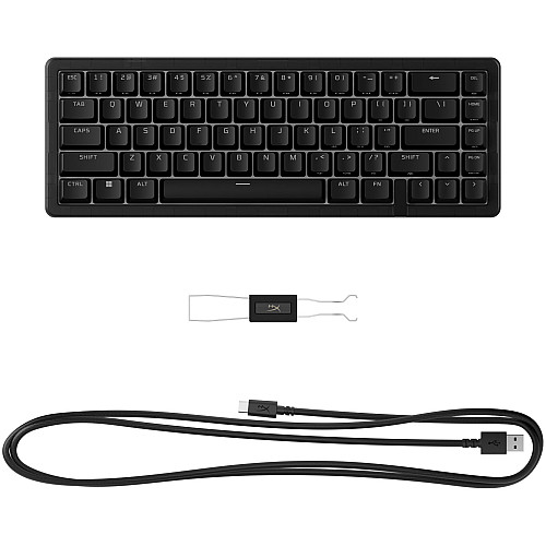 Клавіатура механічна HyperX Alloy Origins 2 65key, Red, USB-A, Hot-Swap, EN/UA, RGB, чорний