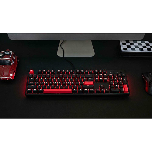 Клавиатура механическая Lemokey X3 104Key, Keychron Red, USB-A, QMK/VIA, Hot-Swap, EN/UKR, RGB, черный