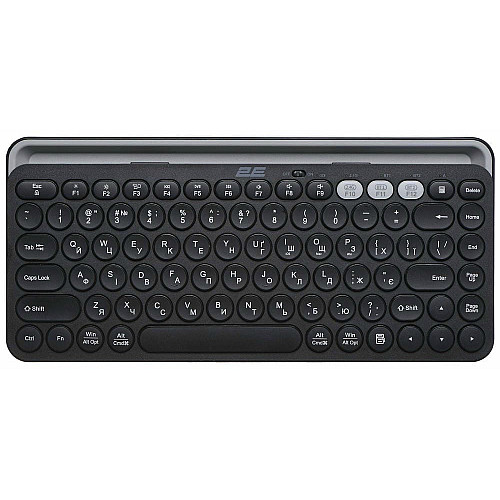 Клавиатура мембранная 2E KS250 84key, WL/BT, EN/UK, черно-серый
