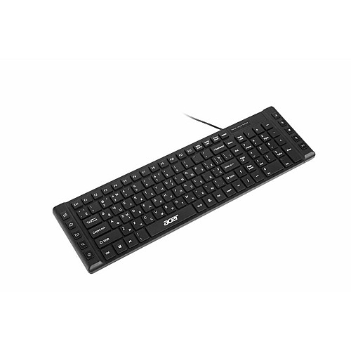 Клавіатура мембранна Acer OKW010, 115key, USB-A, EN/UKR/RU,чорний