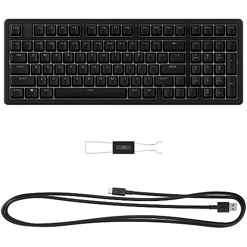 Клавіатура механічна HyperX Alloy Origins 2 1800 103key, Red, USB-A, Hot-Swap, EN/UA, RGB, чорний