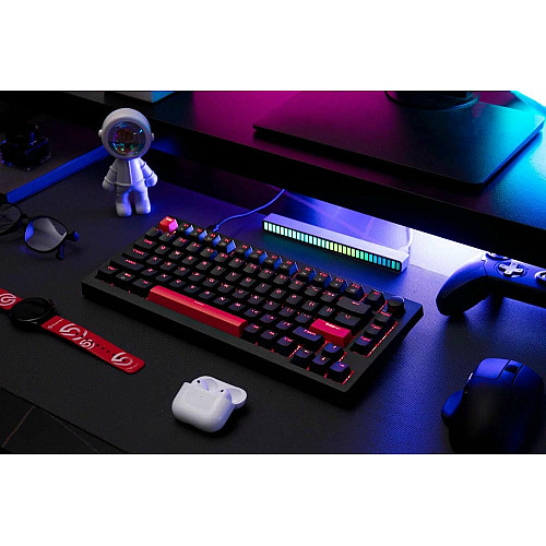 Клавиатура механическая Lemokey X4 84Key, Keychron Red, USB-A, QMK/VIA, Hot-Swap, EN/UKR, RGB, черный