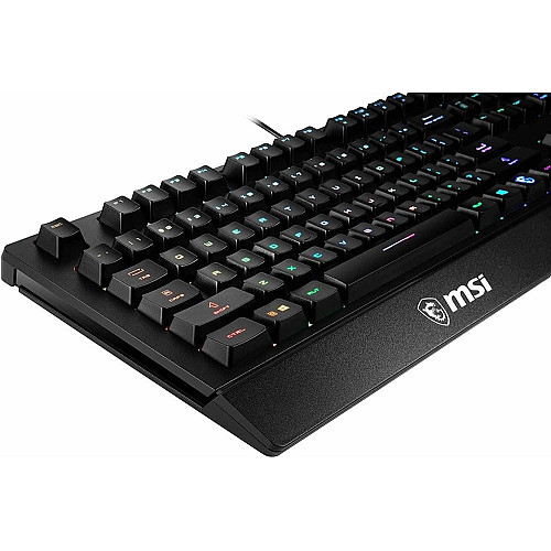 Клавиатура мембранная MSI Vigor GK20 UA 104key, USB-A, EN/UKR/RU, ColorLED, черный