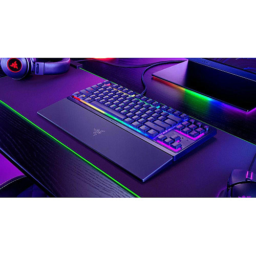 Клавиатура механическая Razer Ornata V3 TKL 84key, Mecha-Membrane Switch, USB-A, EN/UK, RGB, черный