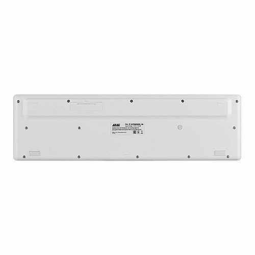 Клавіатура мембранна 2E KS260 106key, WL, EN/UK, білий