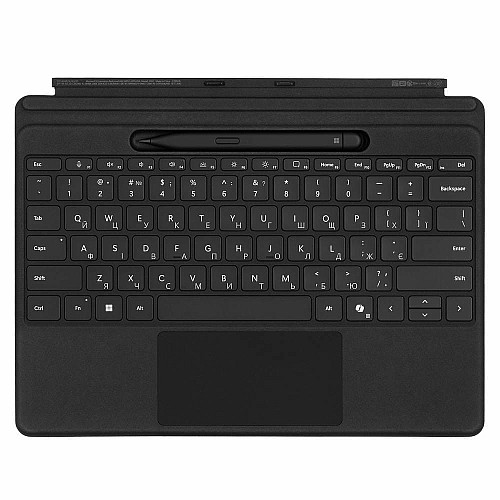 Клавіатура зі стілусом для планшетів Microsoft Surface Pro 8 - 11, UKR/ENG, чорна