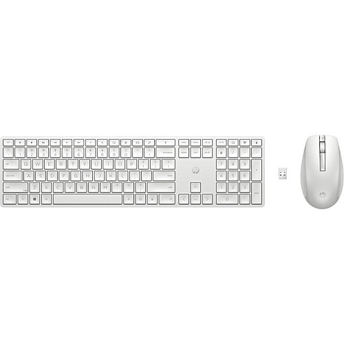 Комплект клавиатуры и мыши НР 650, WL, EN/UK, белый