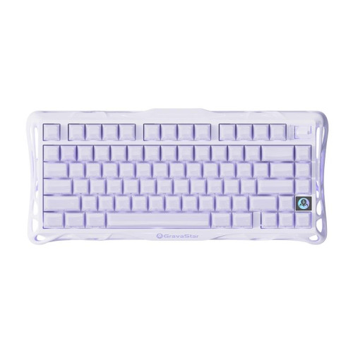 Клавіатура механічна GravaStar Mercury K1 80keys, GravaStar x Kailh Cheery Pink, EN, BT/WL/USB, Lavender Purple