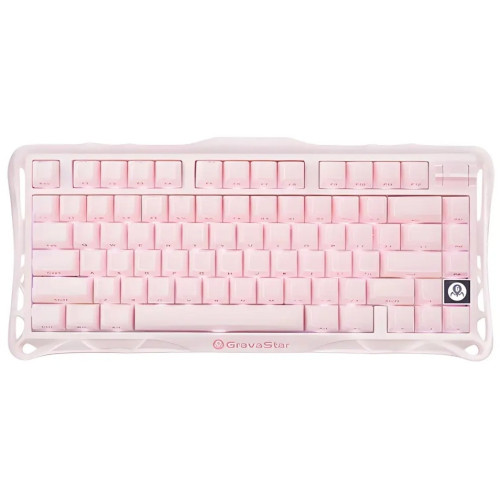 Клавіатура механічна GravaStar Mercury K1 80keys, GravaStar x Kailh Cheery Pink, EN, BT/WL/USB, Sakura Pink