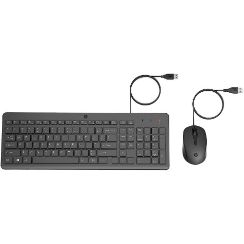 Комплект клавіатура та миша НР 150, USB-A, EN/UK, чорний