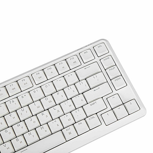 Клавиатура механическая Keychron J1 82Key, K pro Banana, WL/BT/USB-A, QMK, Hot-swap, EN/UKR, RGB, белый