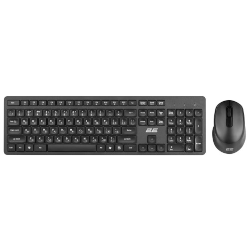 Комплект клавіатура та миша 2E MK420 WL, EN/UK, чорний