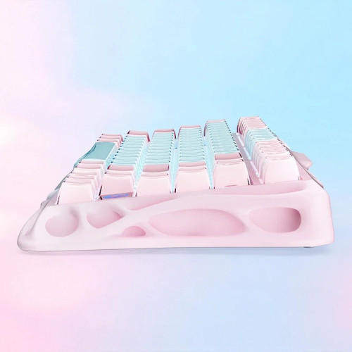 Клавіатура механічна GravaStar Mercury K1 Lite 80keys, GravaStar x BSUN Grey, BT/WL/USB, Aurora Mist