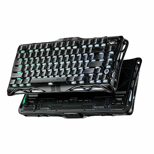 Клавиатура механическая GravaStar Mercury V75 80keys, Magnetic Jade Pro, 8K, USB-A, RGB, Stealth Black