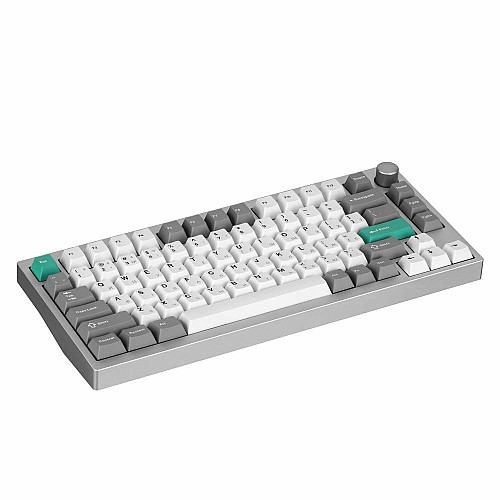 Клавиатура механическая Lemokey P1 Pro 84Key, Keychron Super Banana, WL/BT/USB-A, QMK/VIA, Hot-Swap, EN/UKR, RGB, Knob, Space Silver