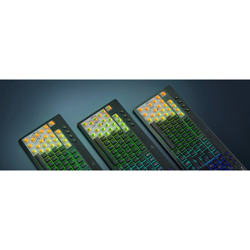 Клавіатура механічна Razer BlackWidow V4 Low-profile HyperSpeed, 104key, Green Switch, USB-A/WL/BT, EN, RGB, чорний