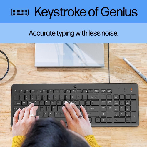 Комплект клавіатура та миша НР 150, USB-A, EN/UK, чорний