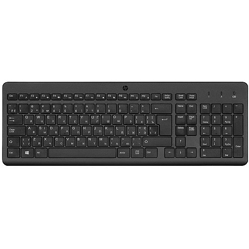 Клавіатура мембранна HP 220, 104key, WL, EN/UK, чорний