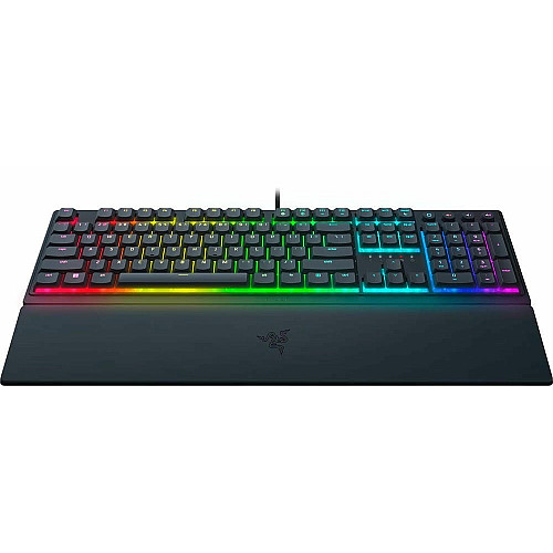 Клавиатура механическая Razer Ornata V3 104key, Mecha-Membrane Switch, USB-A, EN/UK, RGB, черный
