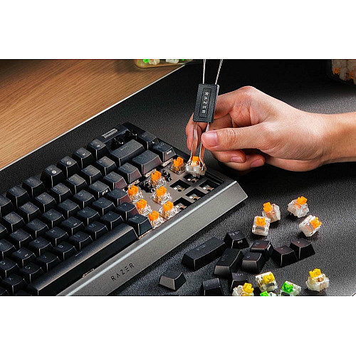 Клавиатура Razer BlackWidow V4 75% RGB 83key Mechanical Tactile Switch GEN-3, USB-A, EN, черный