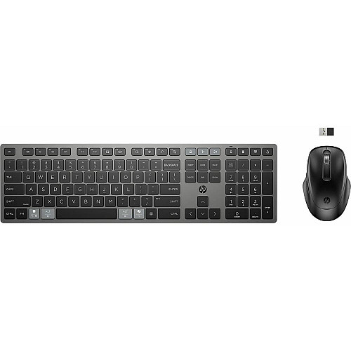 Комплект клавиатуры и мыши HP 720 Multi-Device Rechargeable, BT, EN/UK, черный