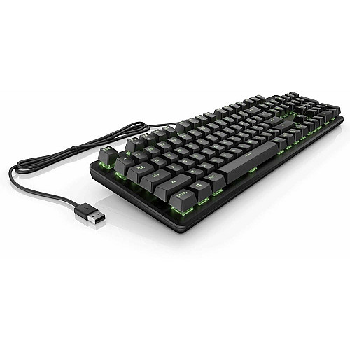 Клавиатура механическая HP Pavilion Gaming 550, 104key, Red Hybrid Switch, USB-A, EN/RU, RGB, черный