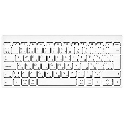 Клавиатура мембранная HP 350 Compact Multi-Device, 78key, BT, EN/UK, белый