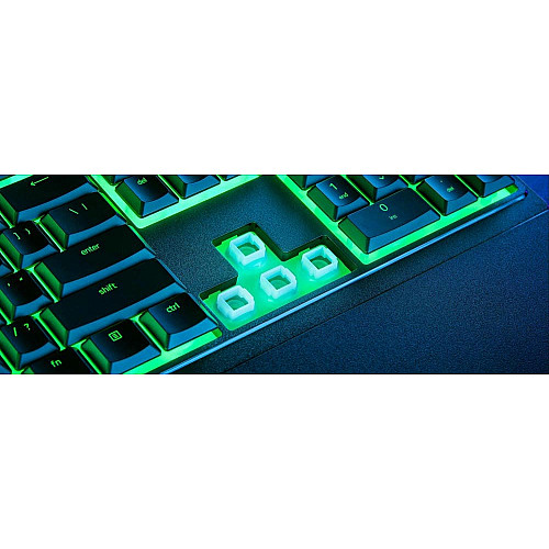 Клавиатура мембранная Razer Ornata V3 X 104key, USB-A, EN/UK, RGB, черный