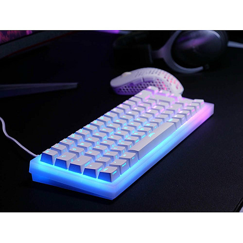 Клавиатура механическая Xtrfy K5 68Key, Kailh Red, USB-A, EN/RU, Hot-swap, RGB, белая