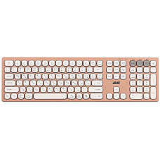 Клавіатура ножнична 2E KS270 109key, WL/BT, EN/UK, рожево-білий