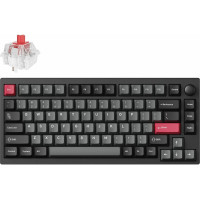 Клавіатура механічна Lemokey  P1 Pro 84Key, Keychron Super Red, WL/BT/USB-A, QMK/VIA, Hot-Swap, EN/UKR, RGB,  Knob, Carbon Black