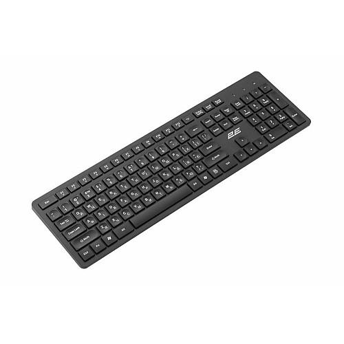 Клавіатура мембранна 2E KS260 106key, WL, EN/UK, чорний