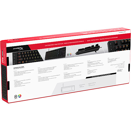 Клавіатура мембранна HyperX Alloy Origins EVE 1800 99key, Red, USB-A, EN/UA, RGB, чорний