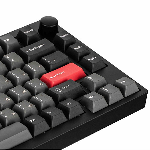 Клавиатура механическая Lemokey P1 Pro 84Key, Keychron Super Banana, WL/BT/USB-A, QMK/VIA, Hot-Swap, EN/UKR, RGB, Knob, Carbon Black
