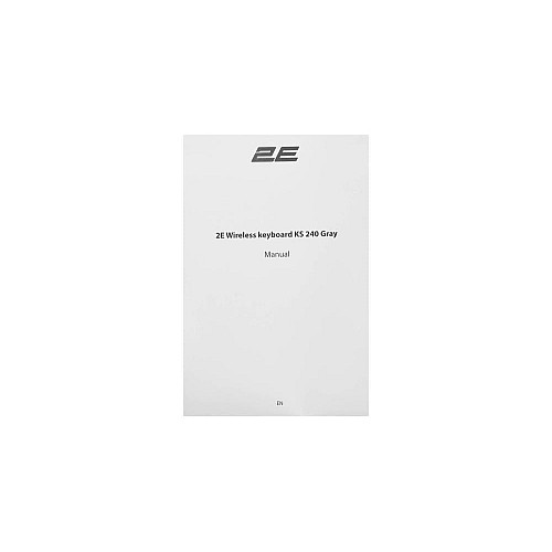 Клавіатура мембранна 2E KS240 110key, WL/BT, EN/UK, сіро-чорний