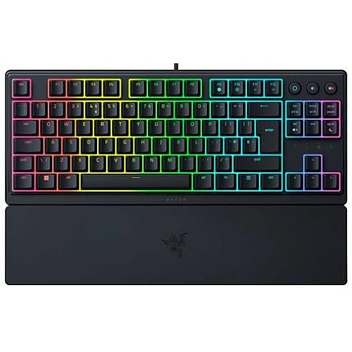 Клавиатура механическая Razer Ornata V3 TKL 84key, Mecha-Membrane Switch, USB-A, EN/UK, RGB, черный