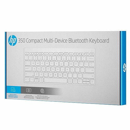 Клавиатура мембранная HP 350 Compact Multi-Device, 78key, BT, EN/UK, белый
