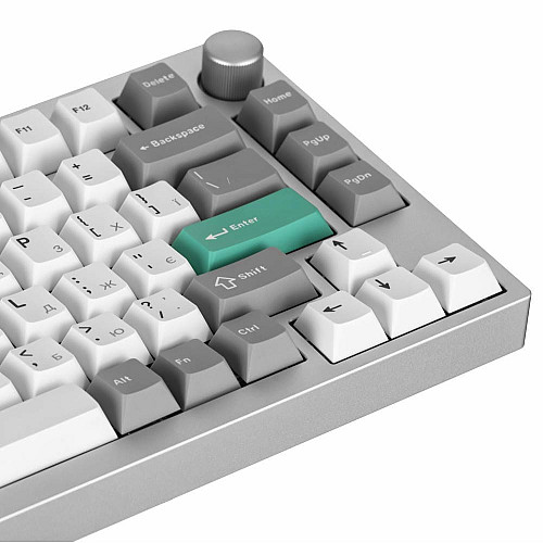 Клавиатура механическая Lemokey P1 Pro 84Key, Keychron Super Banana, WL/BT/USB-A, QMK/VIA, Hot-Swap, EN/UKR, RGB, Knob, Space Silver