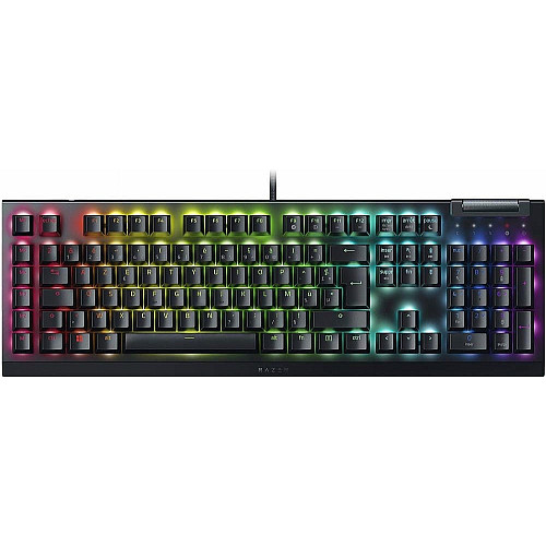 Клавиатура механическая Razer BlackWidow V4 X, 110key, Yellow Switch, USB-A, EN/RU, RGB, черный