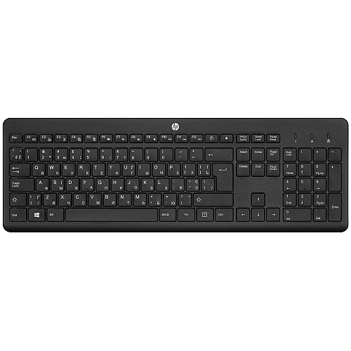 Клавиатура мембранная HP 230, 106key, WL, EN/UK, черный