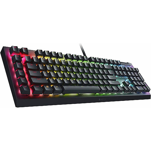 Клавиатура механическая Razer BlackWidow V4 X, 110key, Yellow Switch, USB-A, EN/RU, RGB, черный