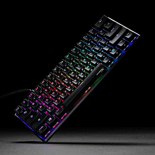 Клавиатура механическая HyperX Alloy Origins 60 61key, Red, USB-A, EN/RU, RGB, черный