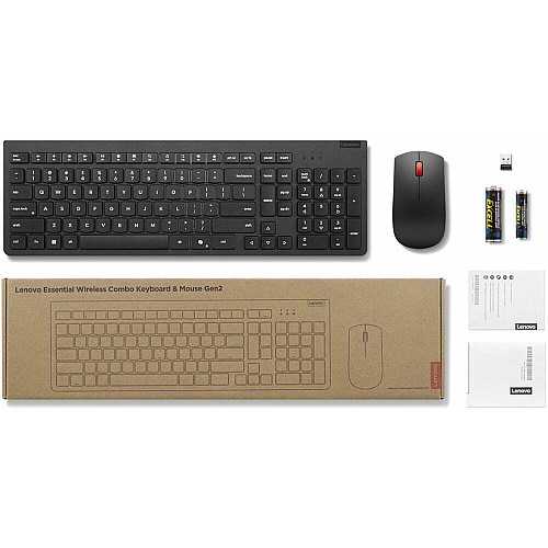 Комплект клавиатуры и мыши Lenovo Essential Wireless Keyboard and Mouse Combo Gen2 Ukraine