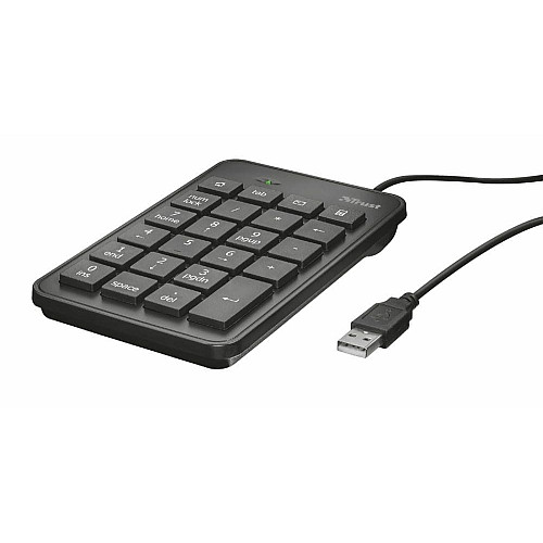 Клавіатура мембрана Trust Xalas USB-A Numeric Keypad 23Key, USB-A, чорний